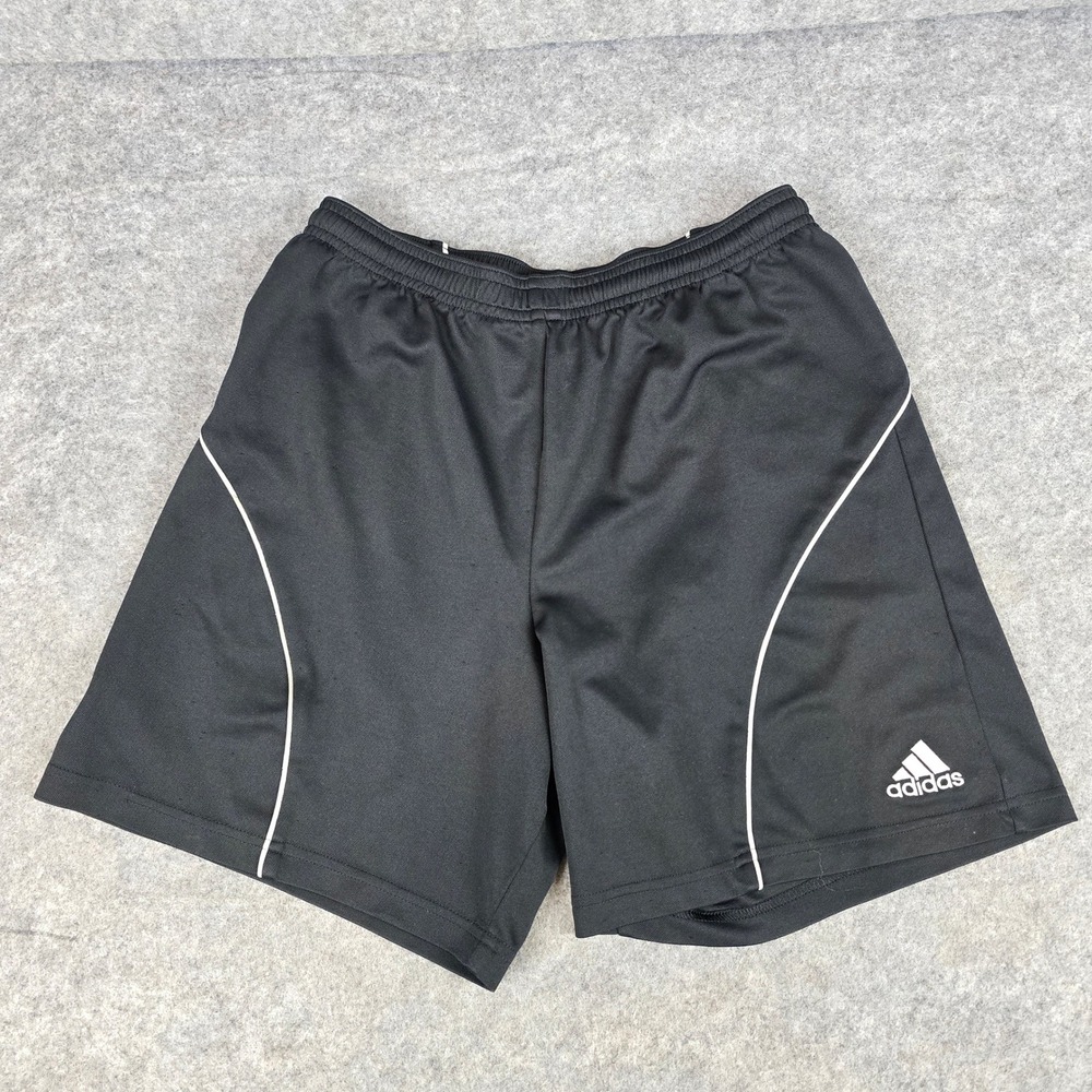 Adidas Shorts Kids Large Black Clima365 Soccer Athletic Piping AZB001‎